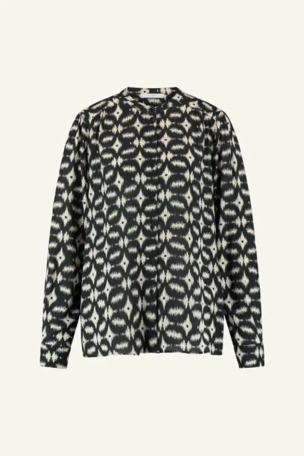 By bar Blouses<ribbe brisk blouse | brisk print