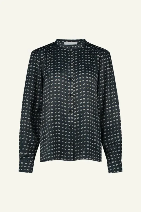 By bar Blouses<ribbe rastre blouse | rastre print