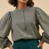 By bar Blouses<rikki small check blouse | small check