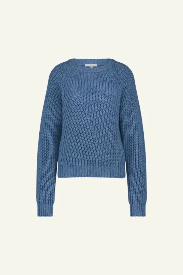 By bar Truien<ro pullover | steel blue