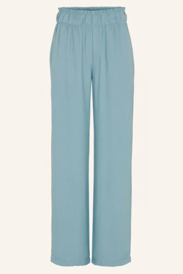 By bar Broeken<robyn satin stripe pant | ocean