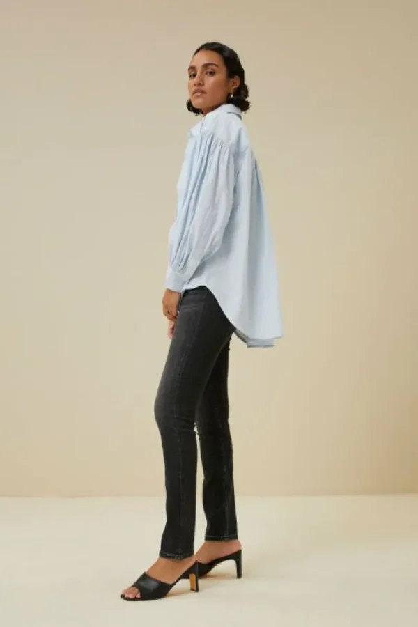 By bar Blouses<sarah chambray blouse | light blue