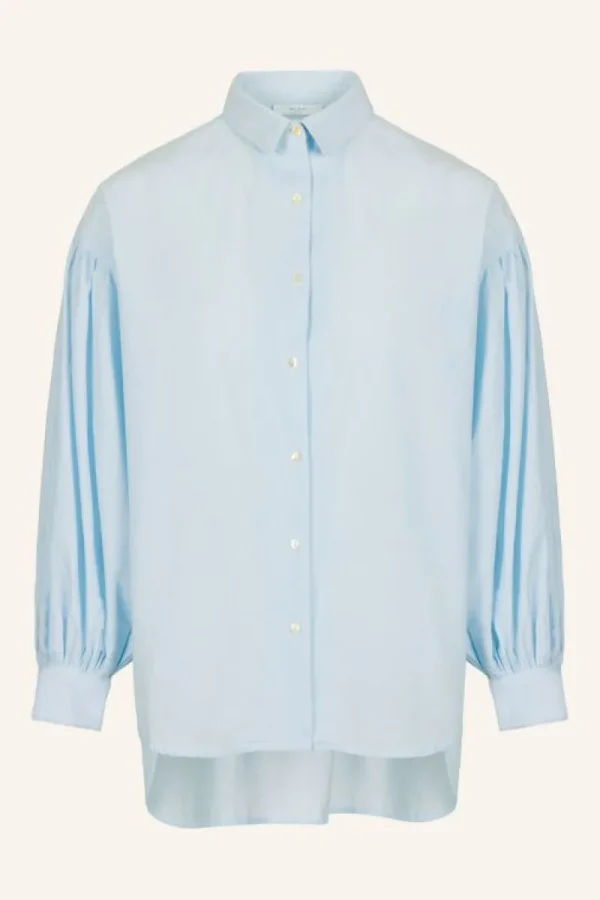By bar Blouses<sarah chambray blouse | light blue