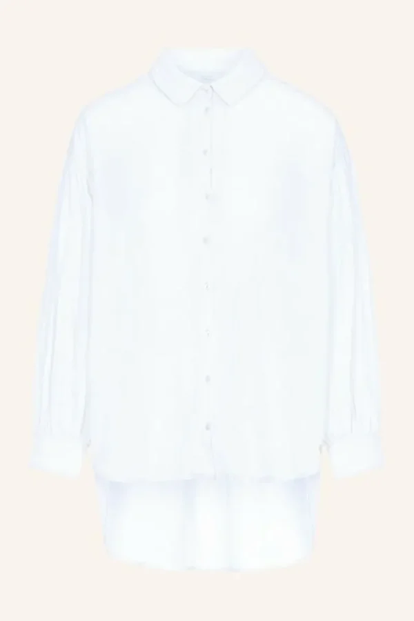 By bar Blouses<sarah poplin blouse | white