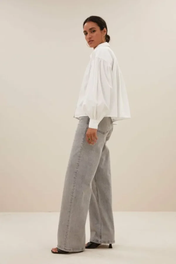 By bar Blouses<sarah short blouse | white