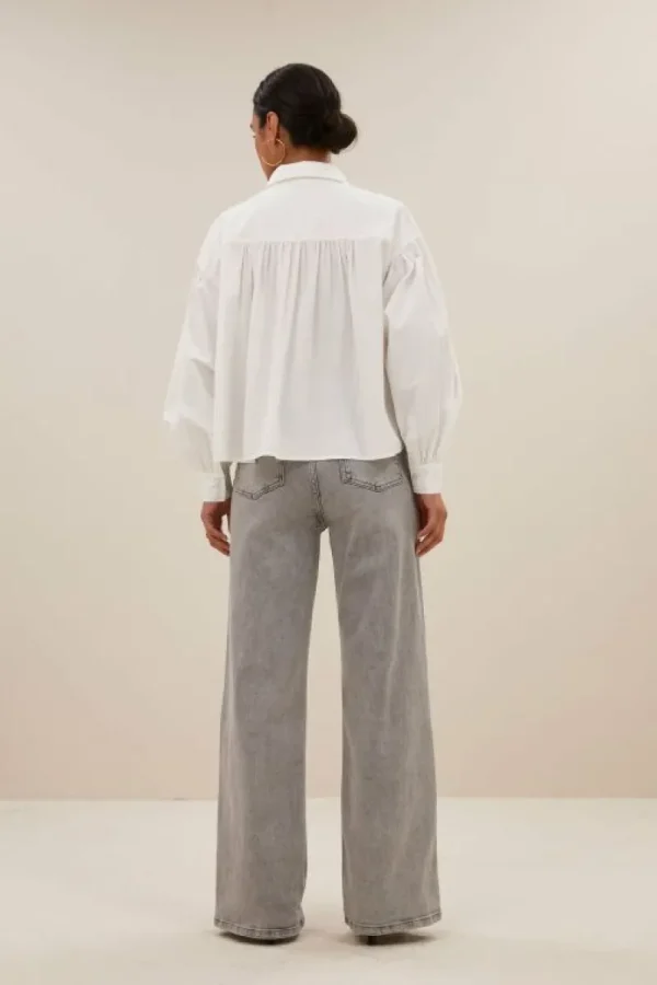 By bar Blouses<sarah short blouse | white