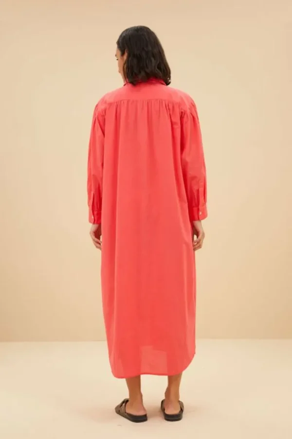 By bar Jurken<shirt dress | poppy red