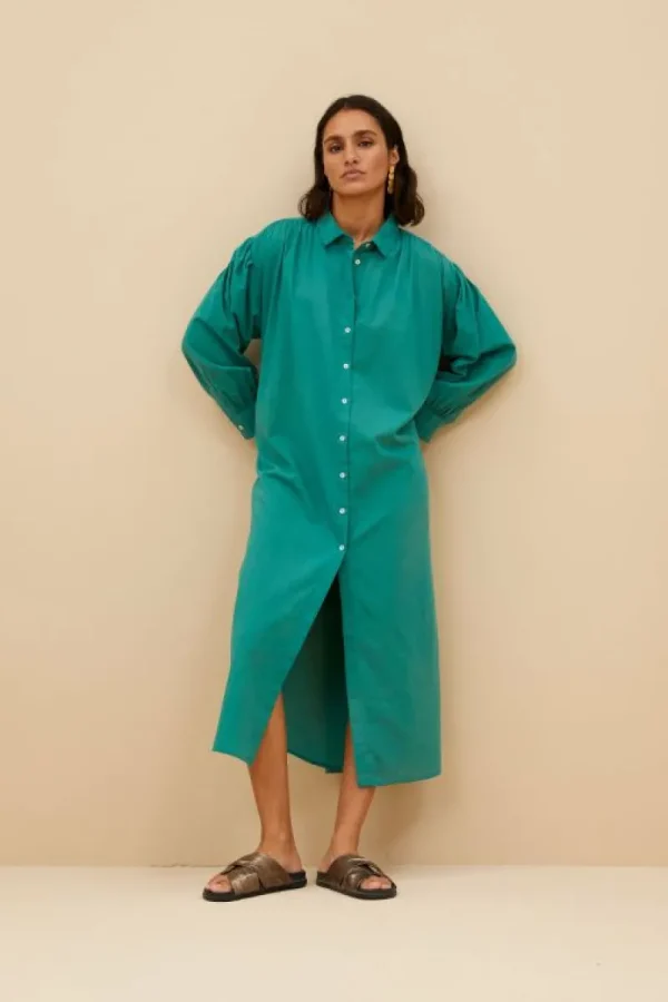 By bar Jurken<shirt dress | spring green