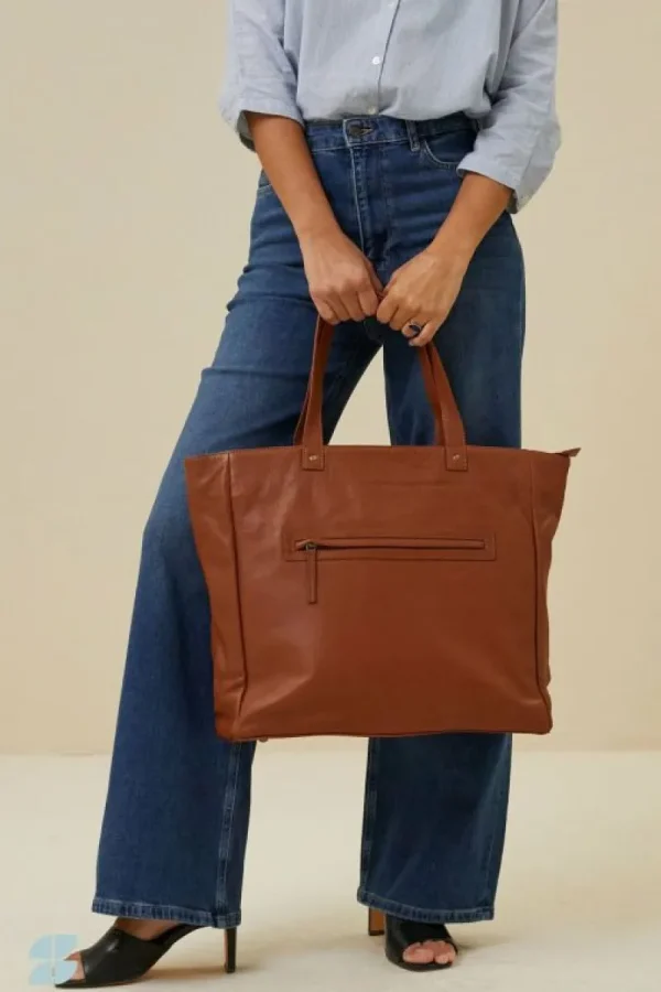 By bar Tassen<shopper bag | cognac