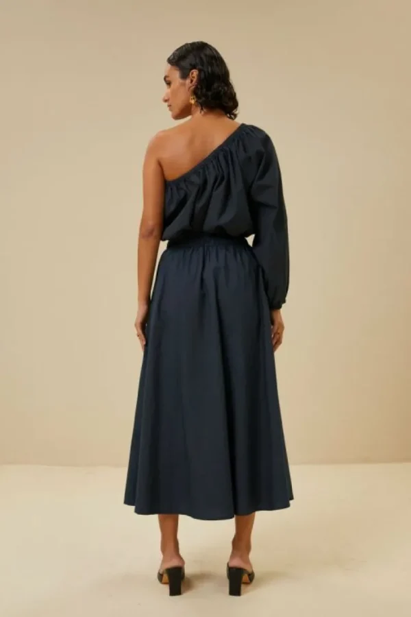 By bar Blouses<stella poplin blouse | midnight
