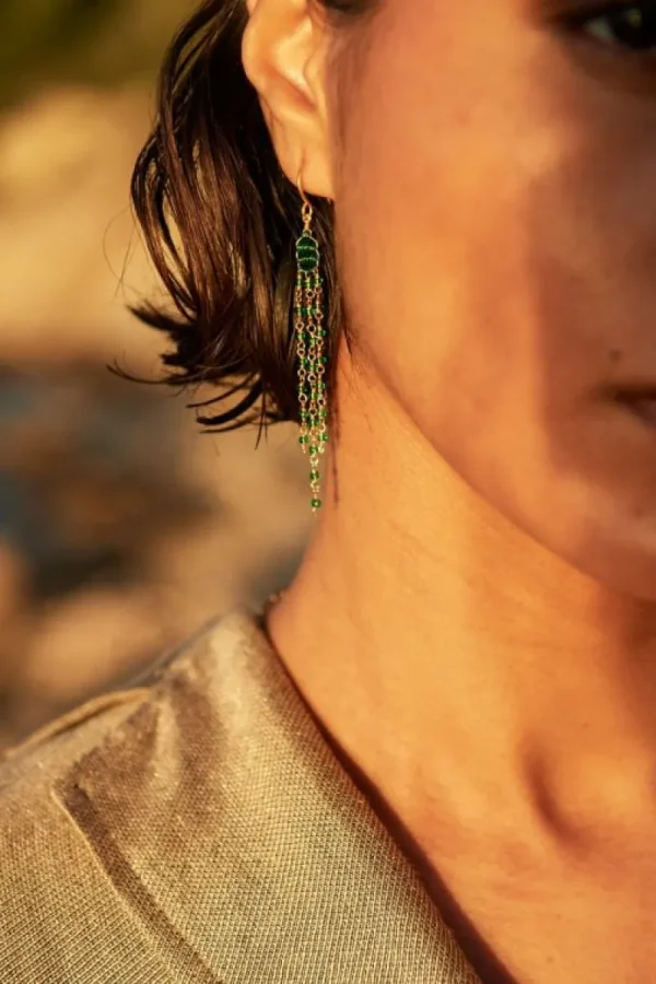 By bar Oorbellen | Sieraden<sterre earring | green