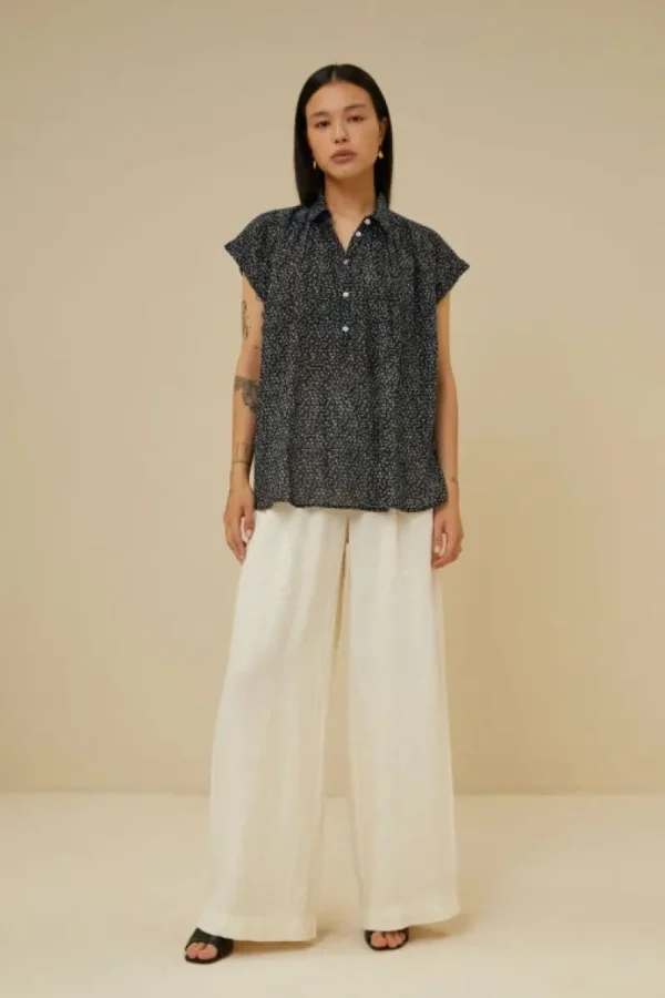 By bar Blouses<stevie paper blouse | paper print