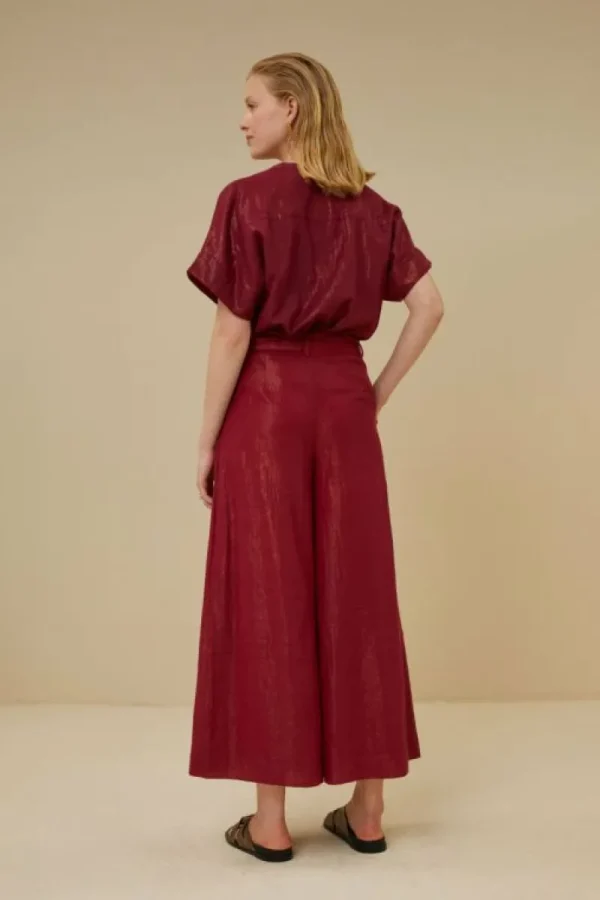 By bar Broeken<wanda metallic pant | grenache