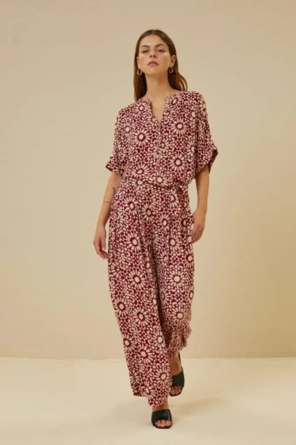 By bar Broeken<wanda sunflower pant | sunflower print