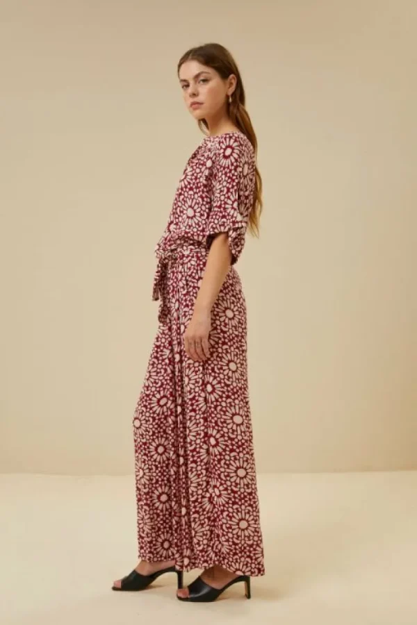 By bar Broeken<wanda sunflower pant | sunflower print