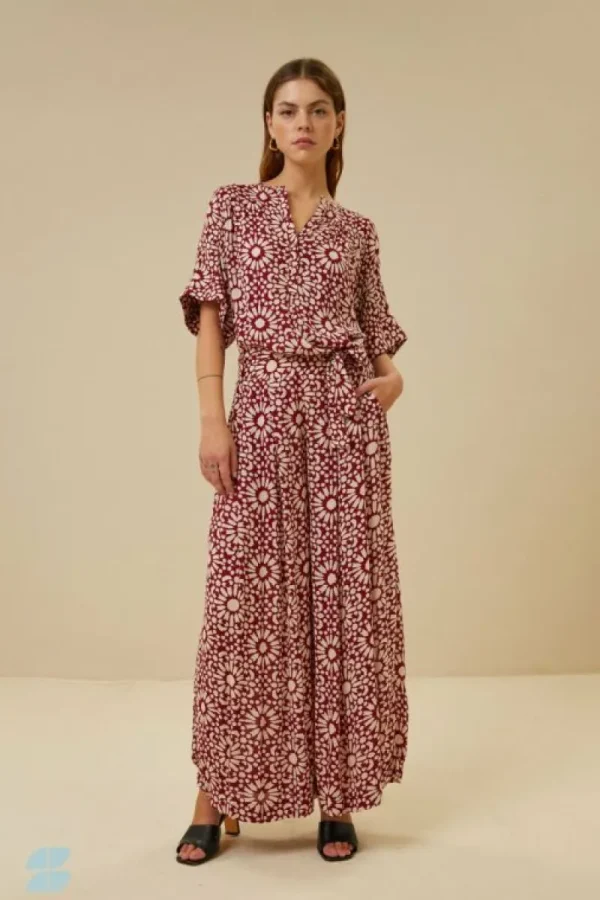 By bar Broeken<wanda sunflower pant | sunflower print
